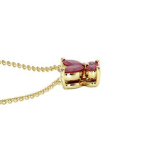 0.35 Ct. Ruby Ruby Multi Stone Necklace, 18K Yellow Gold Image
