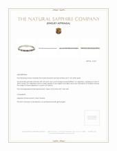 28.22 Ct.Tw.Total Carat Weight Sapphire Tennis/Line Bracelet, 14K White Gold Appraisal