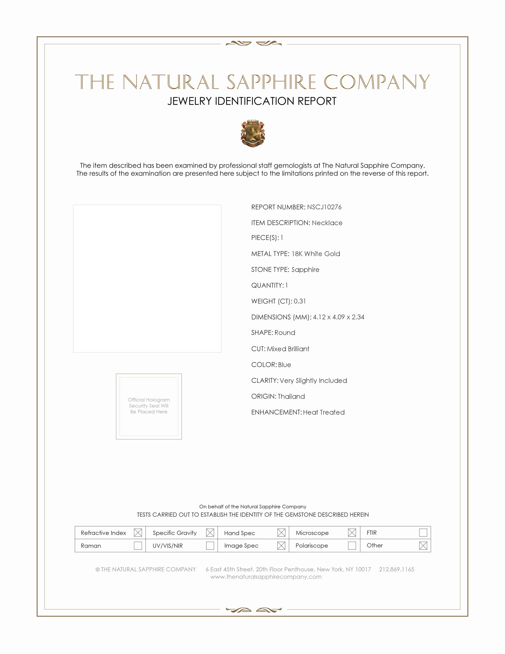 0.31 Ct. Blue Sapphire Bezel Necklace, 18K White Gold