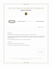 8.78 Ct.Tw. Natural Diamond Pave Bracelet, 18K White Gold Appraisal