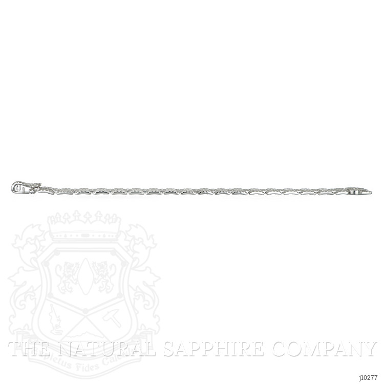 8.78 Ct.Tw. Natural Diamond Pave Bracelet, 18K White Gold