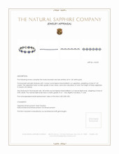 7.69 Ct.Tw. Blue Sapphire and Natural Diamond Pave Bracelet, 14K White Gold Appraisal
