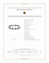 7.69 Ct.Tw. Blue Sapphire and Natural Diamond Pave Bracelet, 14K White Gold Scan Report