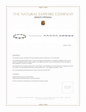 3.41 Ct.Tw.Total Carat Weight Sapphire Natural Diamond Pave Bracelet, 14K White Gold Appraisal