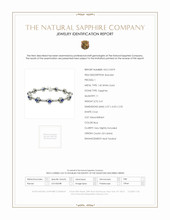 3.41 Ct.Tw.Total Carat Weight Sapphire Natural Diamond Pave Bracelet, 14K White Gold Scan Report