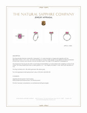 1.61 Ct. Pink Sapphire and Natural Diamond Pave Ring, 18K White & Yellow Appraisal