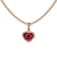 0.71 Ct. Ruby 18K Rose Gold pendant