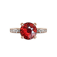 Garnet 14K Rose Gold ring