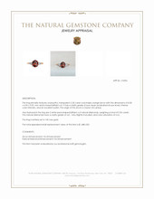 2.20 Ct. Orange Zircon and Natural Diamond Three Stone Ring, 14K Rose Gold Appraisal