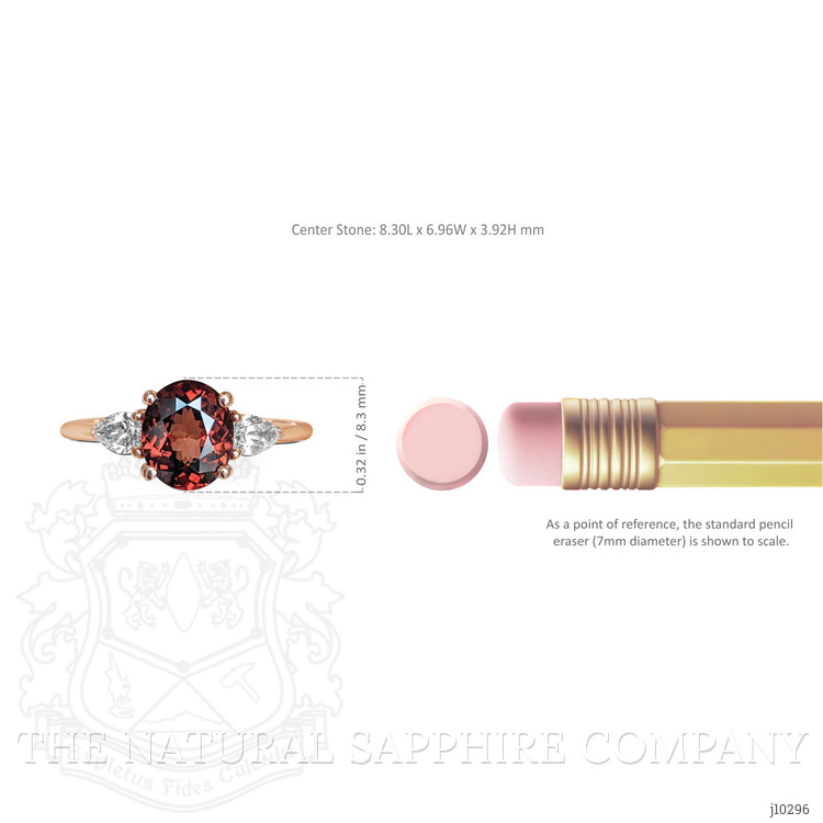 2.20 Ct. Zircon Natural Diamond Three Stone Ring, 14K Rose Gold
