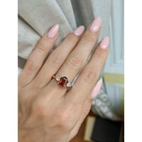 2.20 Ct. Zircon Natural Diamond Three Stone Ring, 14K Rose Gold Life Style