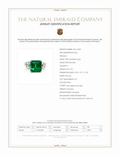 4.92 Ct. Emerald and Natural Diamond Three Stone Ring, 18K White Gold Scan Report