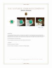 3.77 Ct. Emerald Antique Style Ring, 18K Yellow Gold Appraisal