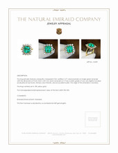 3.77 Ct. Emerald Halo Ring, 18K Yellow Gold Appraisal