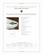 0.34 Ct. Emerald Bezel Ring, 18K Yellow Gold Scan Report