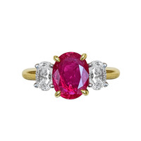 2.59 Ct. Ruby 18K Yellow Gold ring