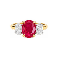 2.59 Ct. Ruby 18K Yellow Gold ring