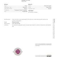 4.50 Ct. Ruby Natural Diamond Pave Ring, 14K White Gold Scan Report