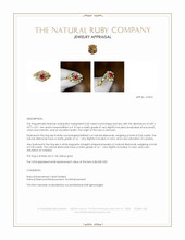 0.60 Ct. Ruby and Natural Diamond Antique Style Ring, 14K Yellow Gold Appraisal