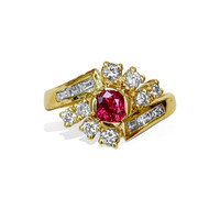 0.60 Ct. Ruby 14K White Gold ring