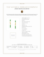 1.20 Ct.Tw. Emerald Emerald Drops Earrings, 18K Yellow Gold Scan Report
