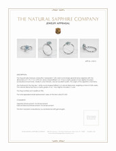 1.83 Ct. Greenish Blue Sapphire and Natural Diamond Two Stone (toi et moi) Ring, Platinum 950 Appraisal