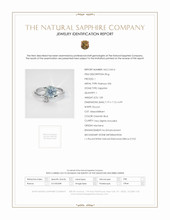1.83 Ct. Greenish Blue Sapphire and Natural Diamond Two Stone (toi et moi) Ring, Platinum 950 Scan Report