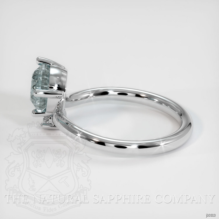 1.83 Ct. Greenish Blue Sapphire and Natural Diamond Two Stone (toi et moi) Ring, Platinum 950