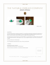 1.62 Ct. Emerald Natural Diamond Pave Ring, 18K White Gold Appraisal