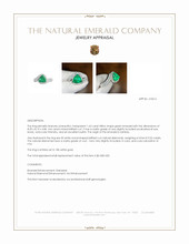1.62 Ct. Emerald and Natural Diamond Pave Ring, 18K White Gold Appraisal