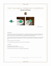 1.62 Ct. Emerald and Natural Diamond Pave Ring, 18K White Gold Appraisal