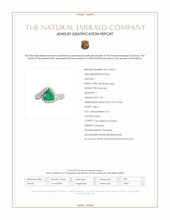 1.62 Ct. Emerald and Natural Diamond Pave Ring, 18K White Gold Scan Report