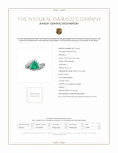 1.62 Ct. Emerald Natural Diamond Pave Ring, 18K White Gold Scan Report