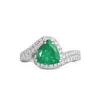 1.62 Ct. Emerald 18K White Gold ring