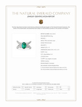 1.10 Ct. Emerald and Natural Diamond Pave Ring, 18K White Gold Scan Report