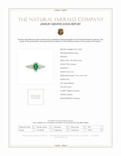 0.65 Ct. Emerald Natural Diamond Pave Ring, 18K White Gold Scan Report