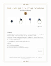 3.96 Ct. Spinel Natural Diamond Three Stone Ring, 18K White Gold Appraisal