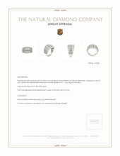 2.09 Ct. Natural Diamond Pave Ring, 18K White Gold Appraisal