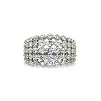 2.09 Ct. Natural Diamond Pave Ring, 18K White Gold Video