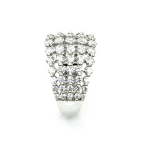 2.09 Ct. Natural Diamond Pave Ring, 18K White Gold Image