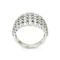 2.09 Ct. Natural Diamond Pave Ring, 18K White Gold Image