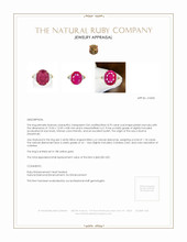 8.79 Ct. Pinkish Red Ruby and Natural Diamond Accent Stones Ring, 18K Yellow Gold Appraisal