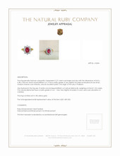2.27 Ct. Ruby Natural Diamond Halo Ring, 18K Yellow Gold Appraisal