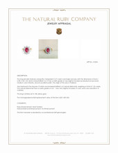 2.27 Ct. Ruby and Natural Diamond Halo Ring, 18K Yellow Gold Appraisal