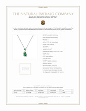 2.77 Ct. Emerald and Natural Diamond Pave Pendant, 18K White Gold Scan Report