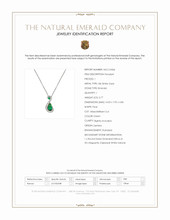 2.77 Ct. Emerald and Natural Diamond Pave Pendant, 18K White Gold Scan Report