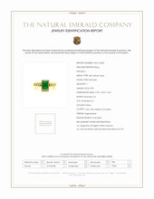 0.98 Ct. Emerald and Natural Diamond Bezel Ring, 18K Yellow Gold Scan Report