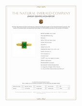 0.98 Ct. Emerald and Natural Diamond Bezel Ring, 18K Yellow Gold Scan Report