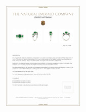 1.64 Ct. Emerald Emerald Three Stone Ring, 18K White Gold Appraisal