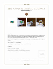 2.02 Ct. Emerald Natural Diamond Antique Style Ring, 18K Yellow Gold Appraisal